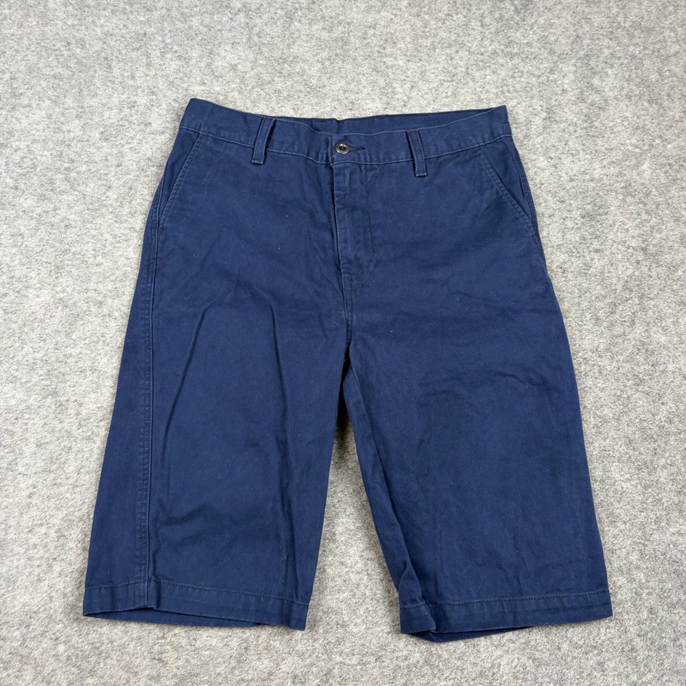 Levi's Chino Shorts Boys 16 Navy Blue Cotton‎ Twill Casual School Uniform Adult